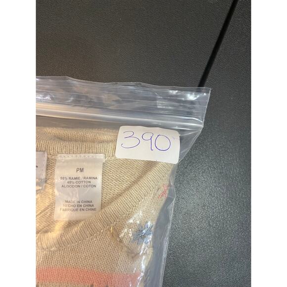 Alfred Dunner Embroidered Sweater Women PM Short Sleeve Crew Neck Floral Grandma - Picture 10 of 11